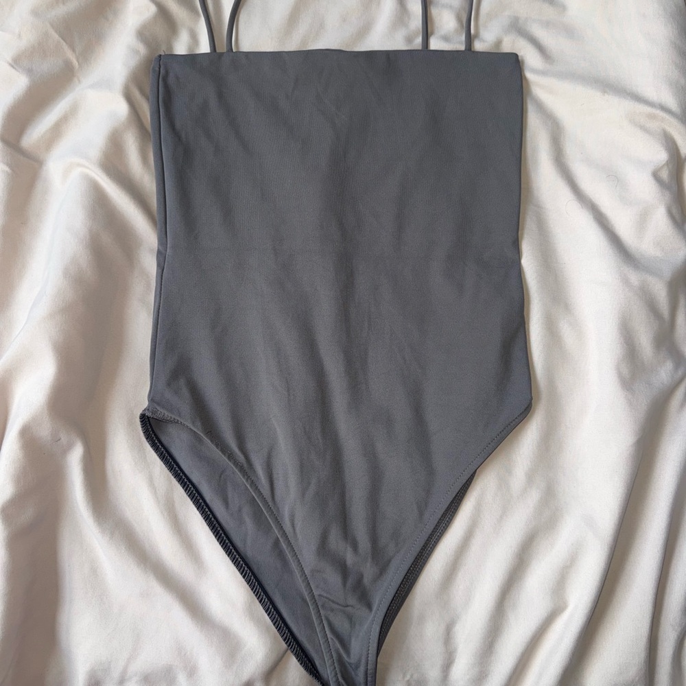 Zara Gray Bodysuit Top